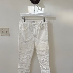 MOTHER Women's Crisp White Ankle Jeans